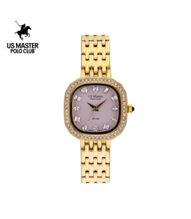 "นาฬิกา US Master Polo Club USM-DE21-GD-LBR FIRST LADY VARIANCE DIAMOND GOLD / LIGHT BROW "	
