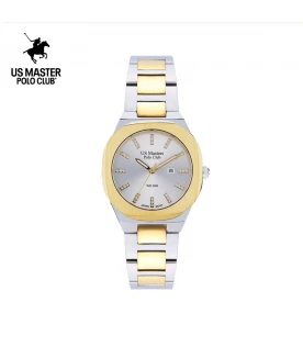 นาฬิกา US Master Polo Club USM-DE12-SGD-WE BOSTON MODERN DATE SILVER GOLD / WHITE	