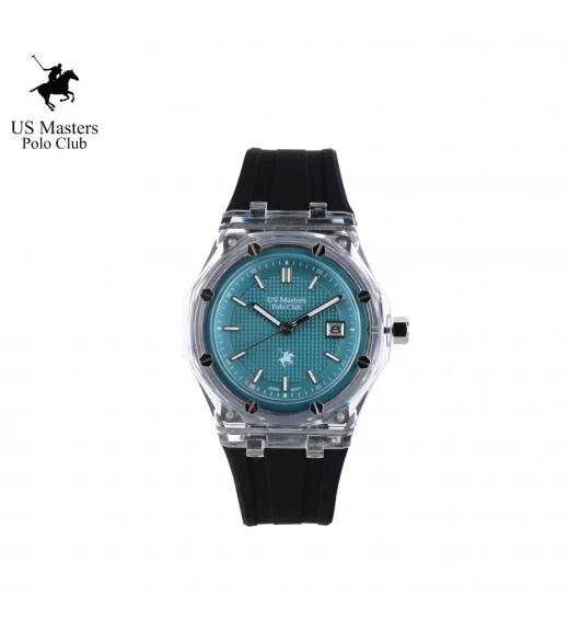 นาฬิกา US Master Polo Club USM-DG03-BK-RCY OCTAGON ROYAL PRISTINE BLACK / RETRO CYAN	
