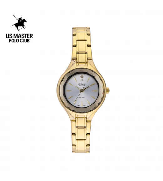 นาฬิกา US Master Polo Club USM-DE19-GD-WE FIRST LADY CRYSTALLINE GOLD / WHITE	