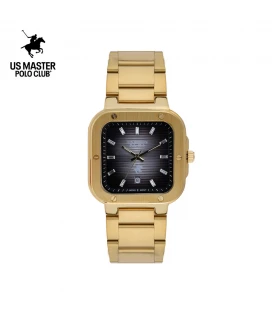 นาฬิกา US Master Polo Club USM-DF06-GD-LBK TIMES SQUARE CLASSIC GOLD / LIGHT BLACK	
