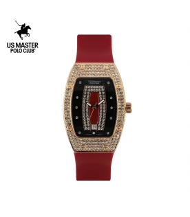 นาฬิกา US Master Polo Club USM-DF07-RD-RBK RX-1 BILLIONAIRE M.1 DATE RED / ROSEGOLD BLACK	