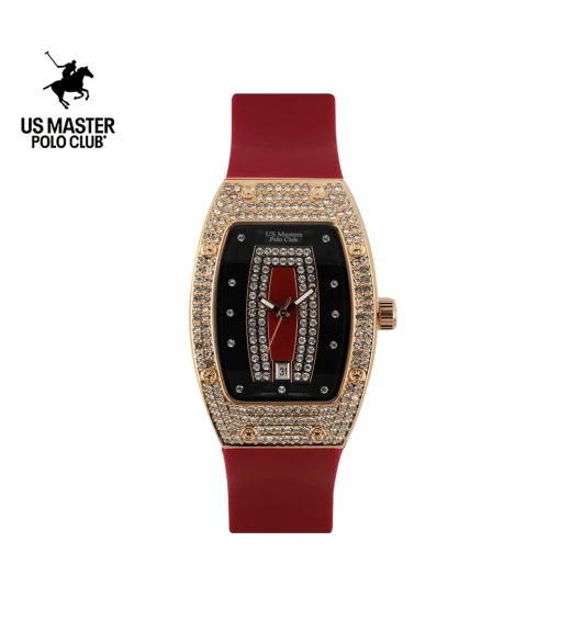 นาฬิกา US Master Polo Club USM-DF07-RD-RBK RX-1 BILLIONAIRE M.1 DATE RED / ROSEGOLD BLACK	