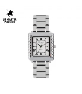 นาฬิกา US Master Polo Club USM-DH10-WE FIRST LADY ROMAN SQUARE DATE WHITE	