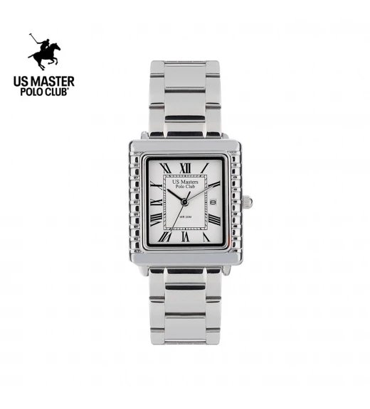นาฬิกา US Master Polo Club USM-DH10-WE FIRST LADY ROMAN SQUARE DATE WHITE	