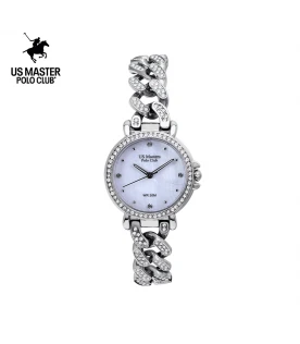 นาฬิกา US Master Polo Club USM-DH06-WE FIRST LADY ETERNA CHAIN DIAMOND WHITE	