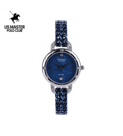 นาฬิกา US Master Polo Club USM-DH07-BU-BU FIRST LADY ETERNA CHAIN DATE BLUE	