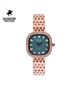 "นาฬิกา US Master Polo Club USM-DE21-RG-CGN FIRST LADY VARIANCE DIAMOND ROSEGOLD / CYPRUS GREEN "	