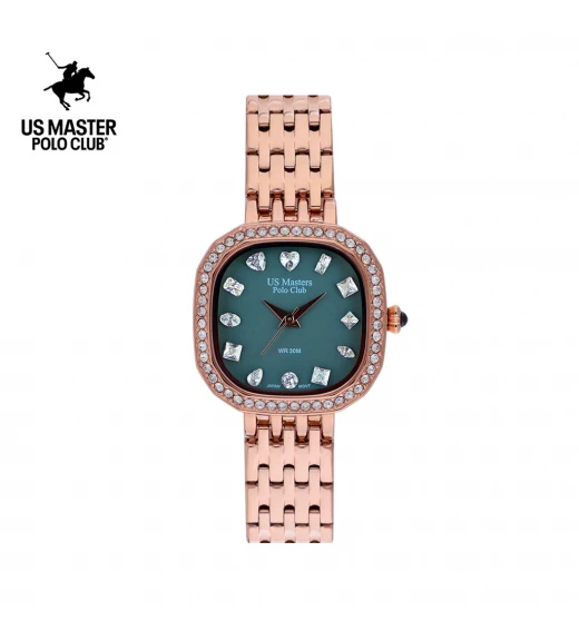 "นาฬิกา US Master Polo Club USM-DE21-RG-CGN FIRST LADY VARIANCE DIAMOND ROSEGOLD / CYPRUS GREEN "	