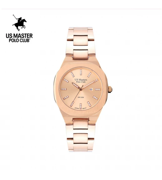 นาฬิกา US Master Polo Club USM-DE12-RG BOSTON MODERN DATE ROSEGOLD	