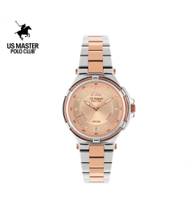 นาฬิกา US Master Polo Club USM-DH03-SRG-RG FIRST LADY STRING ROMAN DATE SILVER ROSEGOLD / ROSEGOLD	