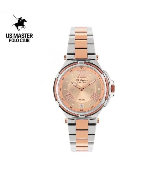นาฬิกา US Master Polo Club USM-DH03-SRG-RG FIRST LADY STRING ROMAN DATE SILVER ROSEGOLD / ROSEGOLD	