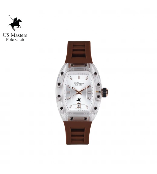 นาฬิกา US Master Polo Club USM-DF03-BR-WE RX-1 MILLIONAIRE SUPER STAR  BROWN / WHITE	