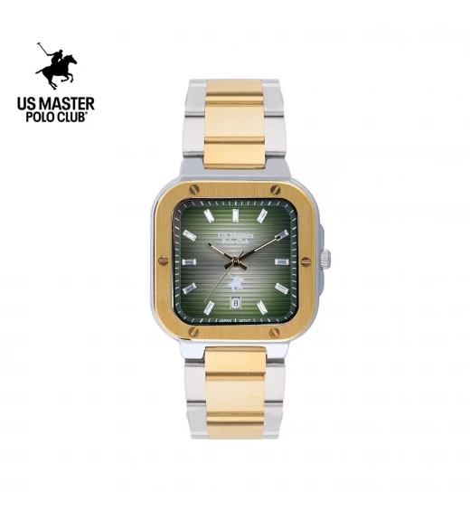 นาฬิกา US Master Polo Club USM-DF06-SGD-LGN TIMES SQUARE CLASSIC SILVER GOLD / LIGHT GREEN	