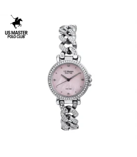 นาฬิกา US Master Polo Club USM-DH06-LPK FIRST LADY ETERNA CHAIN DIAMOND LIGHT PINK	
