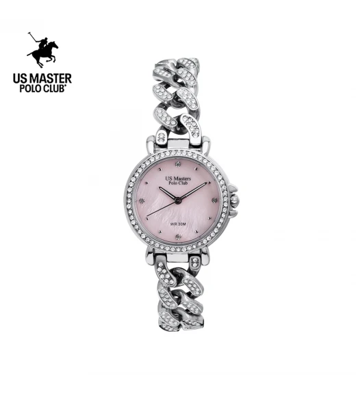 นาฬิกา US Master Polo Club USM-DH06-LPK FIRST LADY ETERNA CHAIN DIAMOND LIGHT PINK	