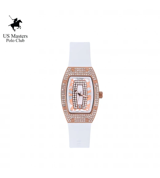 นาฬิกา US Master Polo Club USM-DF07-WE-RWE RX-1 BILLIONAIRE M.1 DATE WHITE / ROSEGOLD WHITE	