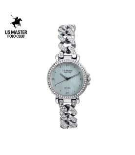 นาฬิกา US Master Polo Club USM-DH06-LGN FIRST LADY ETERNA CHAIN DIAMOND LIGHT GREEN	