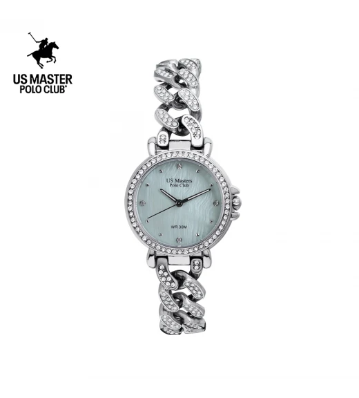 นาฬิกา US Master Polo Club USM-DH06-LGN FIRST LADY ETERNA CHAIN DIAMOND LIGHT GREEN	