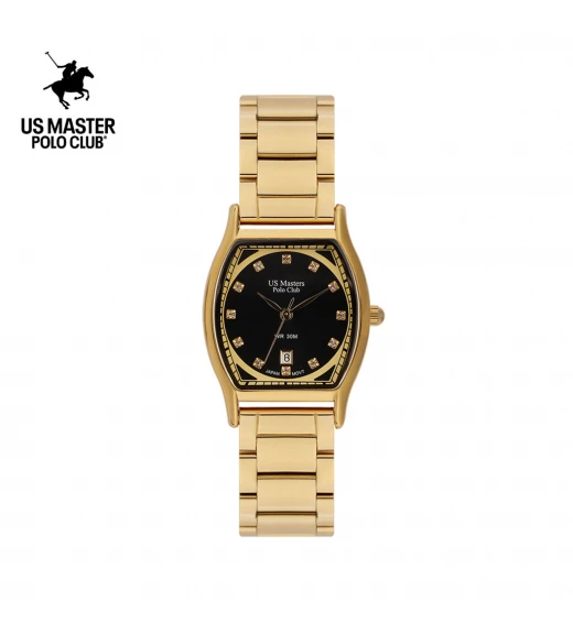 นาฬิกา US Master Polo Club USM-DE24-GD-BK FIRST LADY REGAL 28 MM GOLD / BLACK	