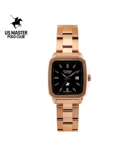 นาฬิกา US Master Polo Club USM-DG06-RG-BK TIMES SQUARE MODEST DATE ROSEGOLD / BLACK	