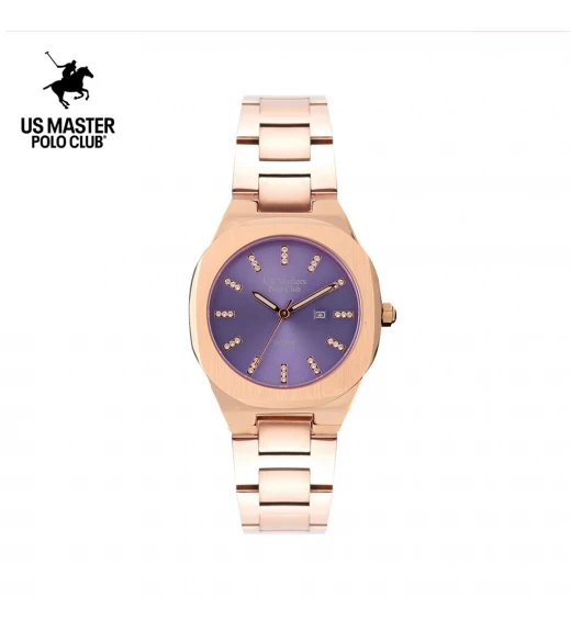 นาฬิกา US Master Polo Club USM-DE12-RG-VLT BOSTON MODERN DATE ROSEGOLD / VIOLET	
