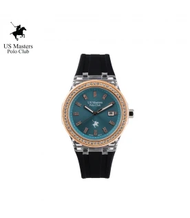 นาฬิกา US Master Polo Club USM-DG04-RG-CY DETROIT LADDY MERGE DATE ROSEGOLD / CYAN	