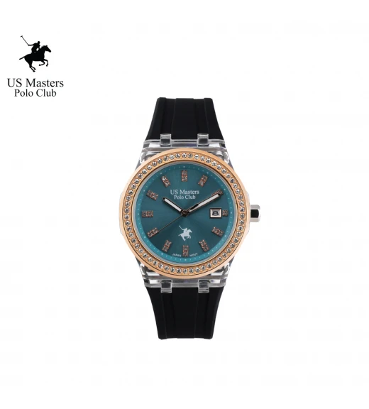 นาฬิกา US Master Polo Club USM-DG04-RG-CY DETROIT LADDY MERGE DATE ROSEGOLD / CYAN	