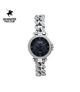 นาฬิกา US Master Polo Club USM-DH06-BK FIRST LADY ETERNA CHAIN DIAMOND BLACK	