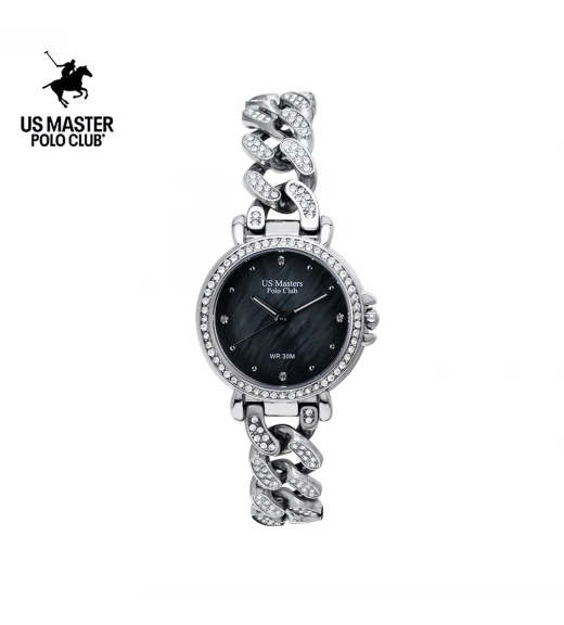 นาฬิกา US Master Polo Club USM-DH06-BK FIRST LADY ETERNA CHAIN DIAMOND BLACK	