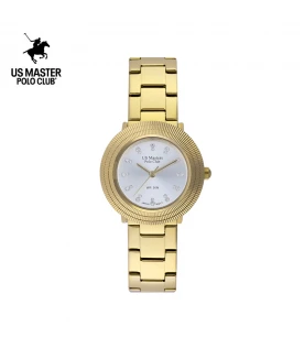 นาฬิกา US Master Polo Club  USM-DE18-GD-WE FIRST LADY AURA GOLD / WHITE	