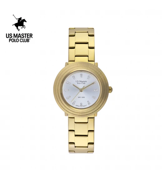 นาฬิกา US Master Polo Club  USM-DE18-GD-WE FIRST LADY AURA GOLD / WHITE	