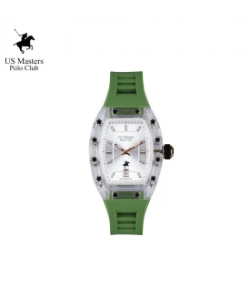 "นาฬิกา US Master Polo Club USM-DF03-GN-WE RX-1 MILLIONAIRE SUPER STAR GREEN / WHITE "	