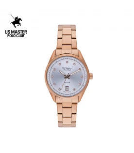 นาฬิกา US Master Polo Club USM-DE23-RG-WE NEW YORK DIAMOND CLASSIC DATE ROSEGOLD / WHITE	