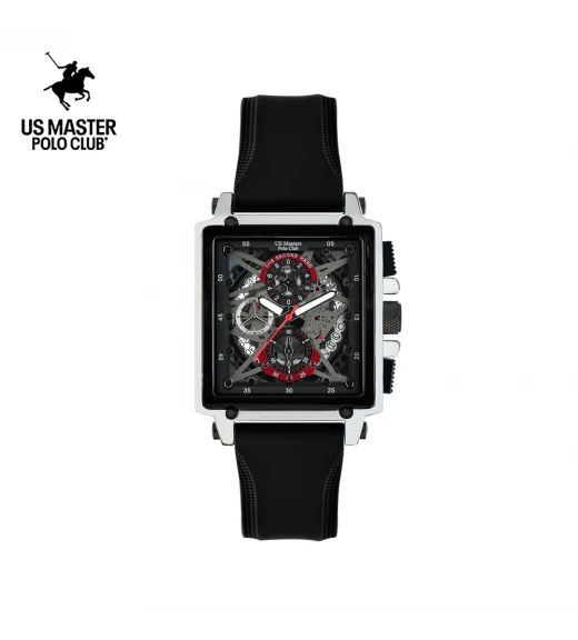 นาฬิกา US Master Polo Club USM-DK06-BK-RD TITAN CHRONO SQUARE BLACK / RED	
