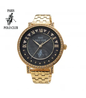 นาฬิกาข้อมือ PARIS POLO CLUB PPC-230305-GD-BK  Gold Black	