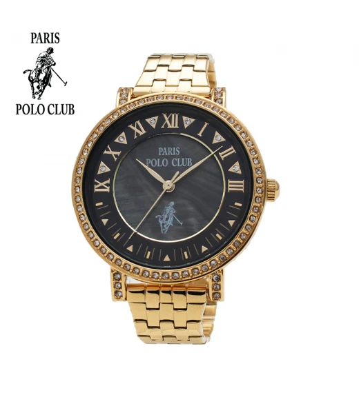 นาฬิกาข้อมือ PARIS POLO CLUB PPC-230305-GD-BK  Gold Black	