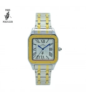 นาฬิกาข้อมือ PARIS POLO CLUB PPC-230505-SGD-WE  SILVER GOLD / WHITE	
