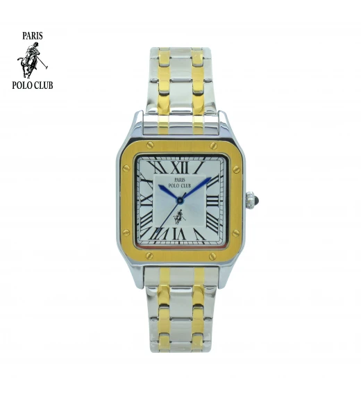 นาฬิกาข้อมือ PARIS POLO CLUB PPC-230505-SGD-WE  SILVER GOLD / WHITE	