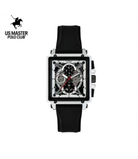 นาฬิกา US Master Polo Club USM-DK06-BK-WE TITAN CHRONO SQUARE BLACK / WHITE	