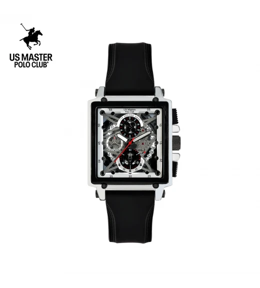 นาฬิกา US Master Polo Club USM-DK06-BK-WE TITAN CHRONO SQUARE BLACK / WHITE	