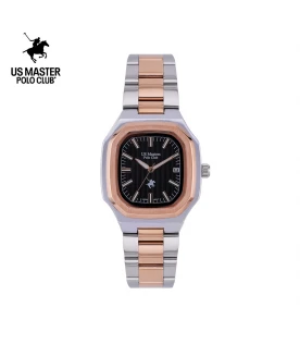 นาฬิกา US Master Polo Club USM-DI02-SRG-BK TIMES SQUARE GRAND CURTAIN DATE SILVER ROSEGOLD / BLACK	
