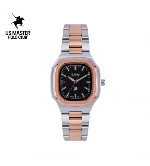 นาฬิกา US Master Polo Club USM-DI02-SRG-BK TIMES SQUARE GRAND CURTAIN DATE SILVER ROSEGOLD / BLACK	