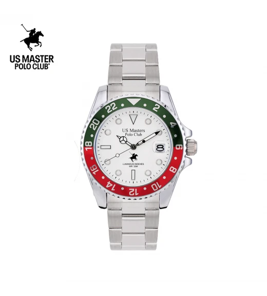 นาฬิกา US Master Polo Club USM-EA02-GNR-WE OHIO CLASS M.3 DATE GREEN RED / WHITE	