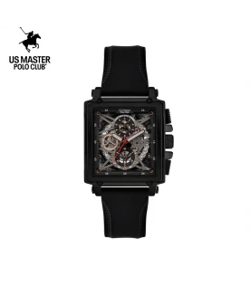 นาฬิกา US Master Polo Club USM-DK06-IPB-GY TITAN CHRONO SQUARE PLATING BLACK / GREY	