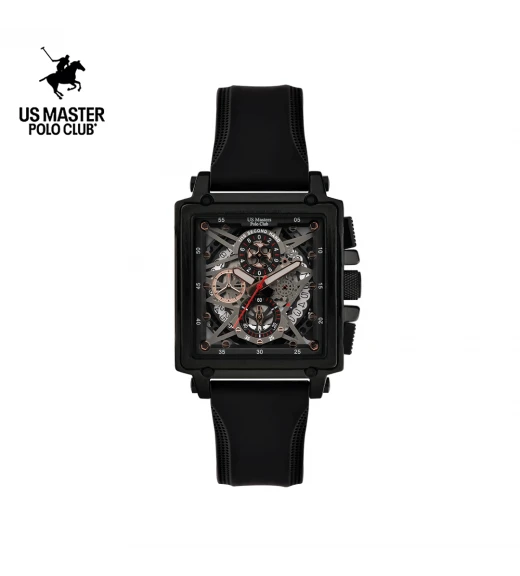 นาฬิกา US Master Polo Club USM-DK06-IPB-GY TITAN CHRONO SQUARE PLATING BLACK / GREY	