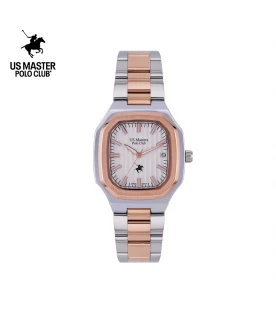 นาฬิกา US Master Polo Club USM-DI02-SRG-WE TIMES SQUARE GRAND CURTAIN DATE SILVER ROSEGOLD / WHITE	
