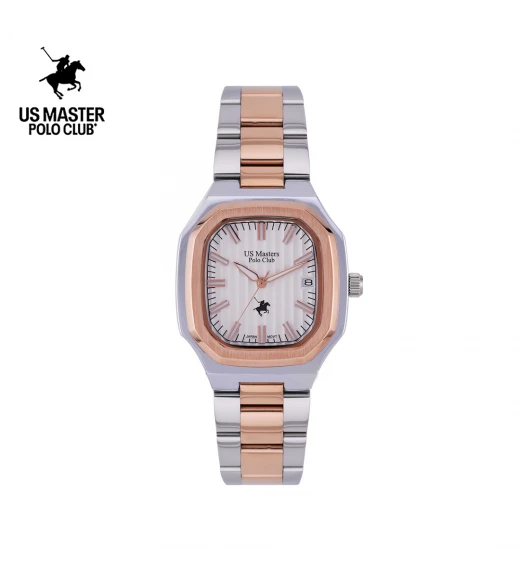 นาฬิกา US Master Polo Club USM-DI02-SRG-WE TIMES SQUARE GRAND CURTAIN DATE SILVER ROSEGOLD / WHITE	