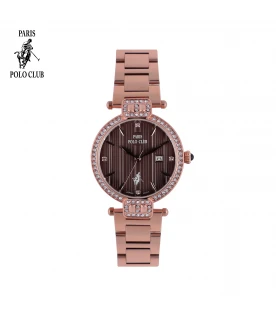 นาฬิกาข้อมือ PARIS POLO CLUB PPC-DC32-RG-BR ÉTOILE RUBAN DIAMOND ROSEGOLD / BROWN	