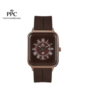 นาฬิกาข้อมือ PARIS POLO CLUB PPC-DH01-BR-RBR JEUNESSE QUAD EDGE ROMAN DATE BROWN / ROSEGOLD BROWN	